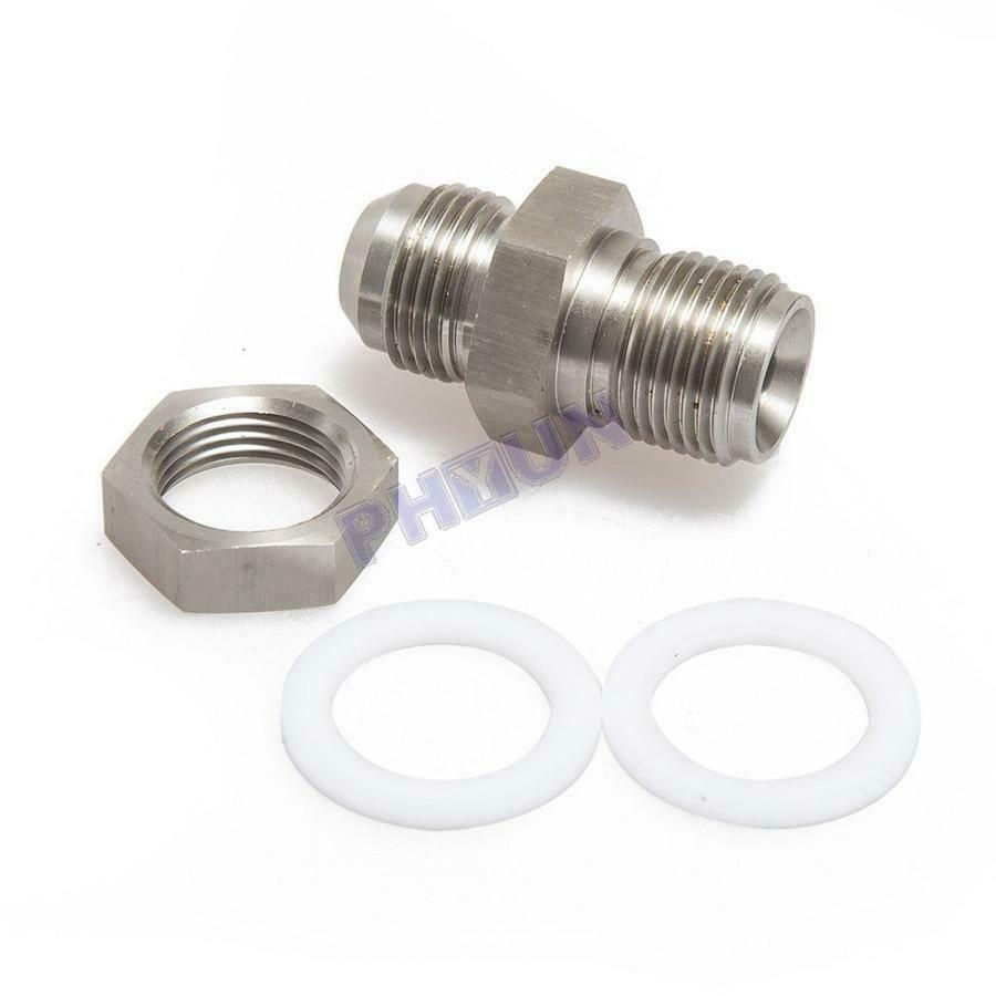 DIY Turbo Steel Oil Pan Return Drain Plug Adapter Bung Fitting For AN10 Weldable