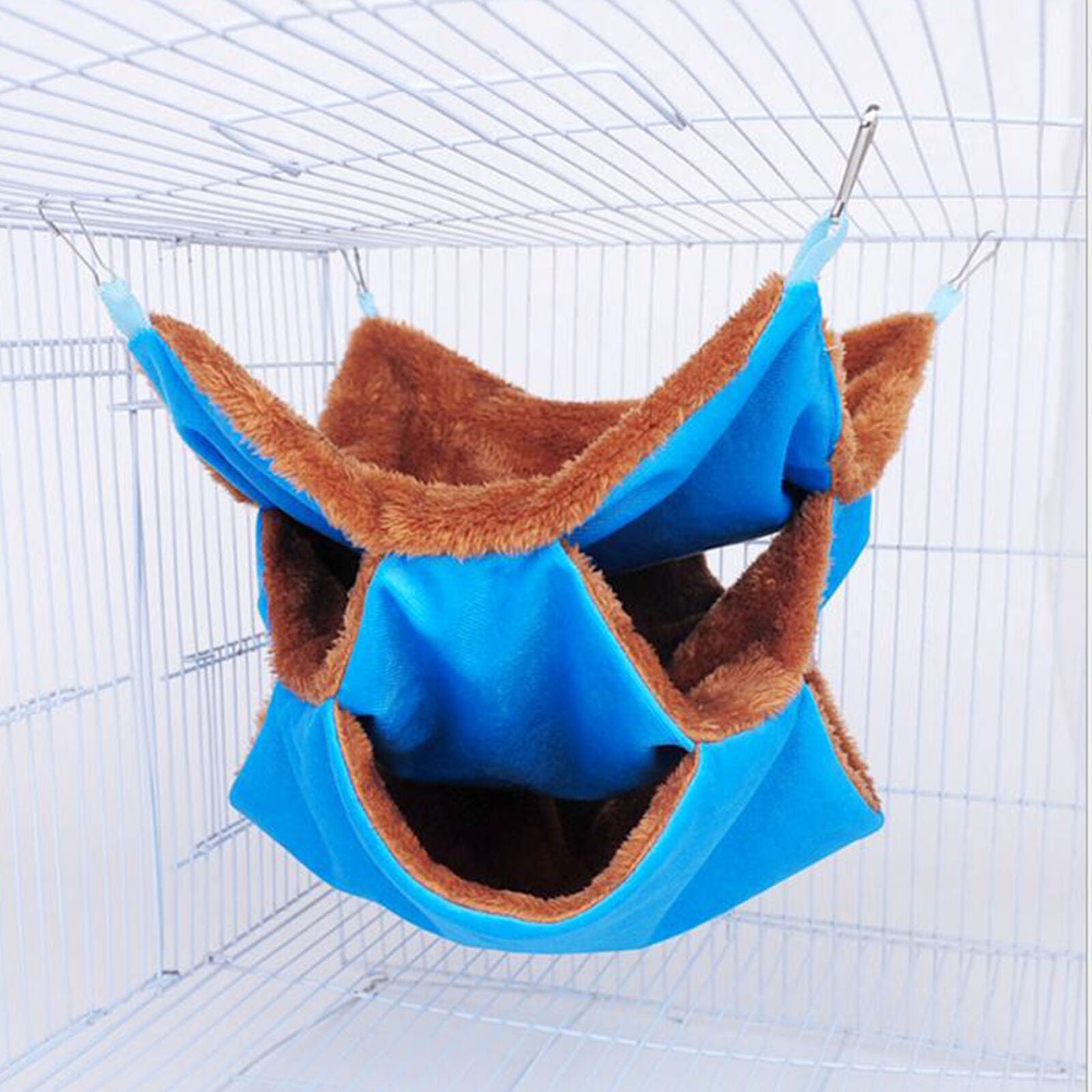 2 Layer Pet Hammock Hamster Rat Bird Parrot Hanging Bed Cushion House