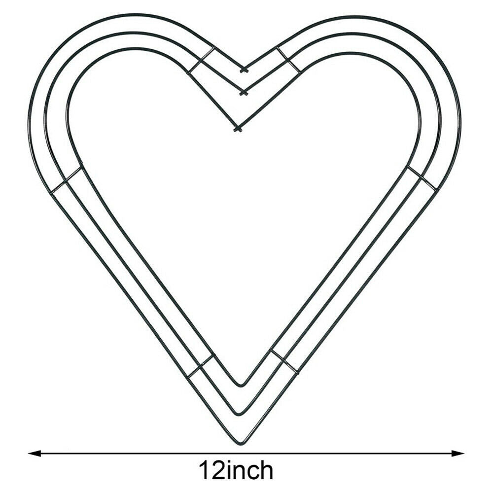 Metal Wreath Frame Christmas Heart Base Xmas Garland Floral Home Decoration DIY