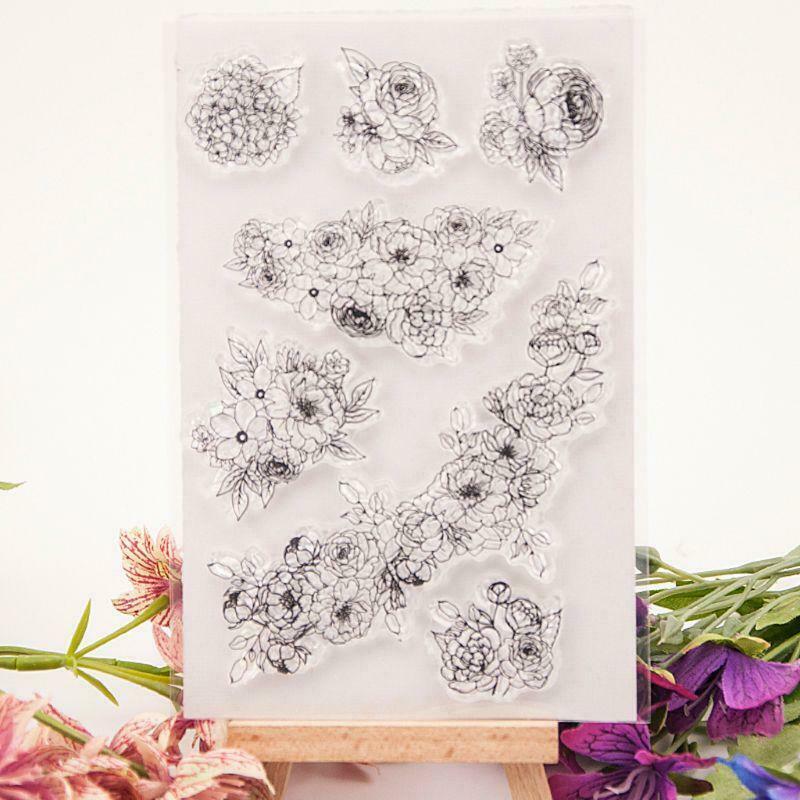 Flower Vine Silicone Clear Seal Stamp DIY Scrapbooking Embossing Photo Album Art