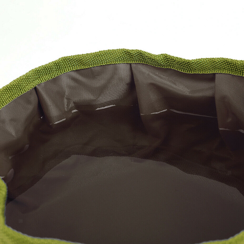 Foldable Pet Dog Cat Bowl Food Feeder for Camping Travel Hiking 1pcs Green