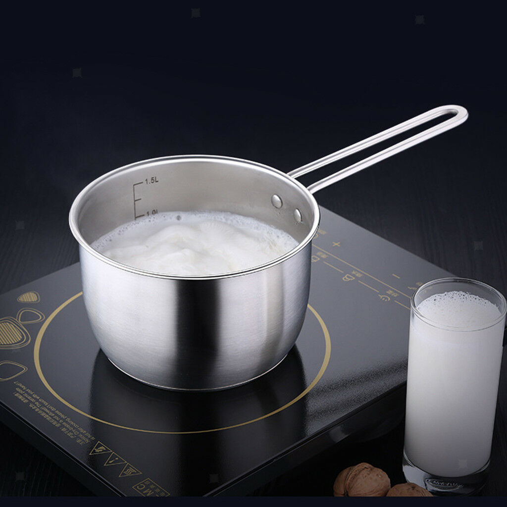 Nonstick Cookware Handy Pot Sauce Pan with Glass Lid, Small Milk Pan Boiler