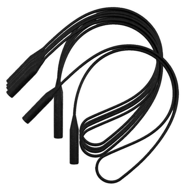 5pcs Silicone Bands Eyeglasses Strap Glasses Sunglasses Holder Retainer Black