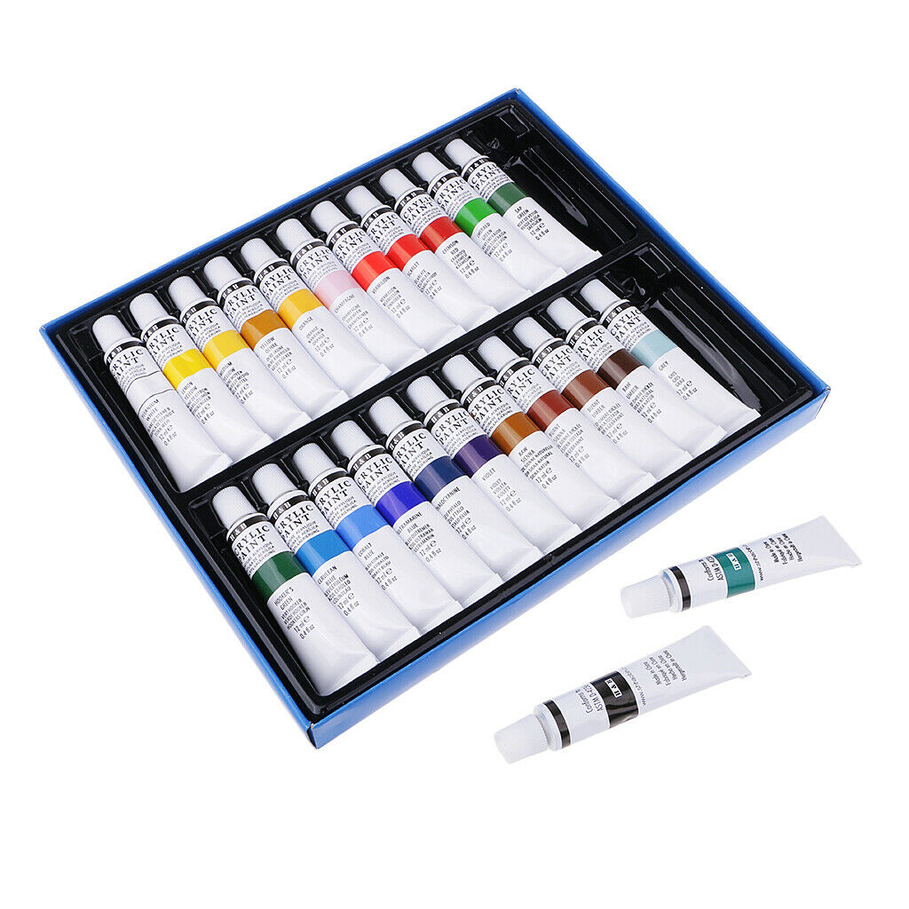 24 Colors Adults Acrylic Paint Drawing Painting Pigments Supply For Ceramic