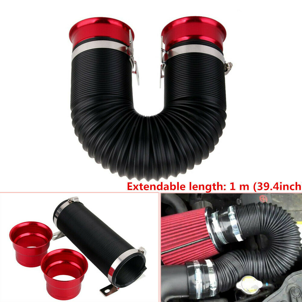 Autos Cold Air Intake Duct Turbo Piping Tube 3" Inlet Flexible Adjustable Hose