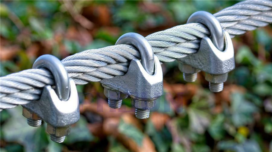 M3 Wire Rope Clamp & Heart Ring Sling Loop U-shaped Chuck Buckle Stainless Steel