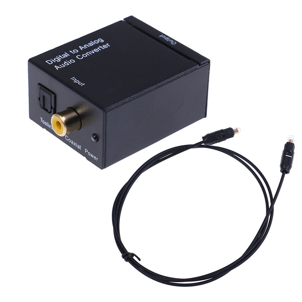 Optical coaxial toslink digital to analog audio converter adapter RCA  rsBDAU