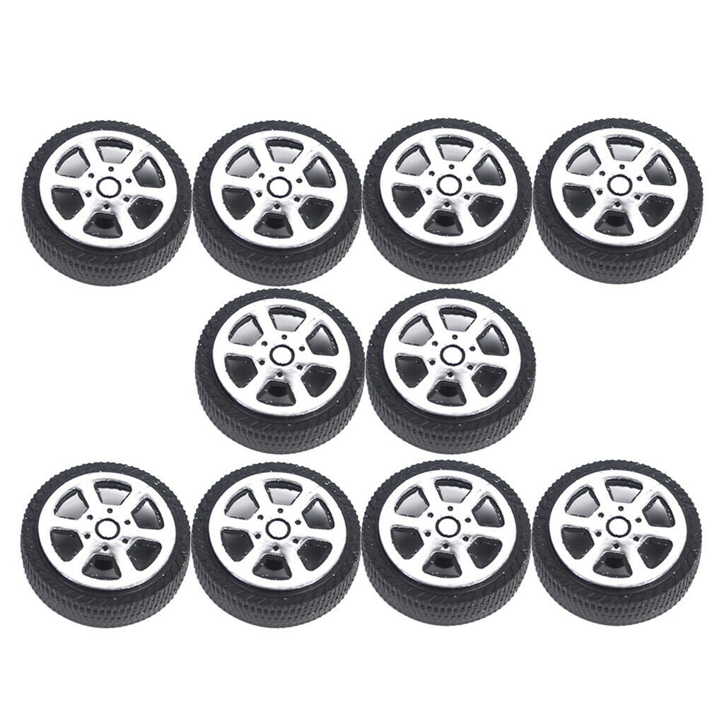 30pcs Hard 30mm 5-Spoke RC Car Racing Wheel Tires & Wheel Rims Set DIY Parts