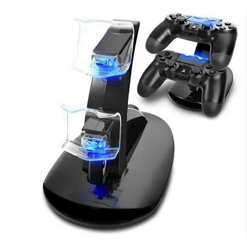 PS4 Controller Micro Dual Controller Holder Charger 2 USB Handle Fast Chargin XC