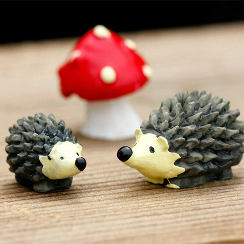 3pc Moss micro landscape ornaments hedgehog mushroom small ornament