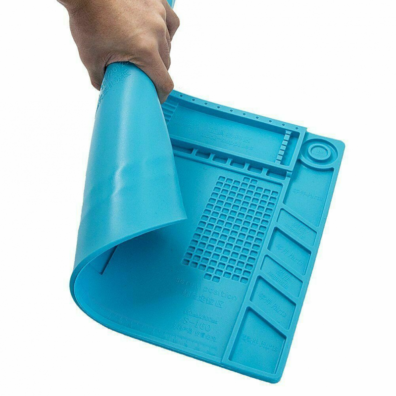 Magnetic Insulation Soldering Iron Silicone Pad Desk Work Pad Telephone Repair