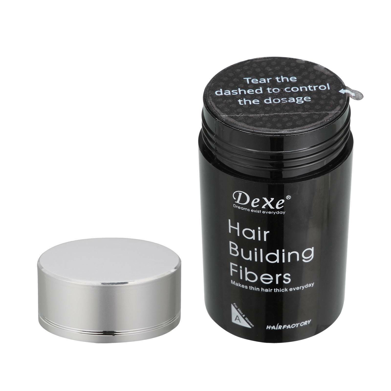 Dexe Hair Building Fiber Fibre Thinning Spots Concealer Hair Loss Solution Black