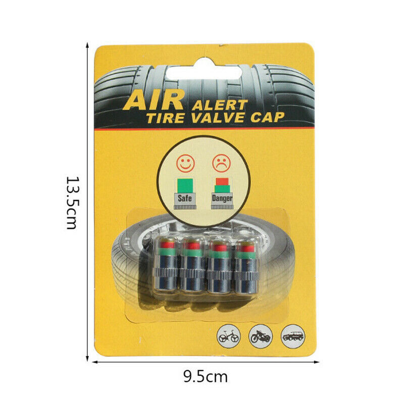 Automotive Alert Tire Pressure Cap Valve Nozzle Tire Pressure Gauge MonitorBDAU
