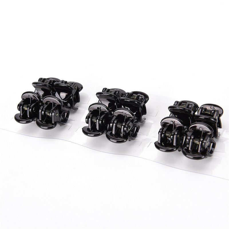Fashion Women Girls 12pcs Black Plastic Mini Hairpin 6 Claws Hair Clip Cla.l8
