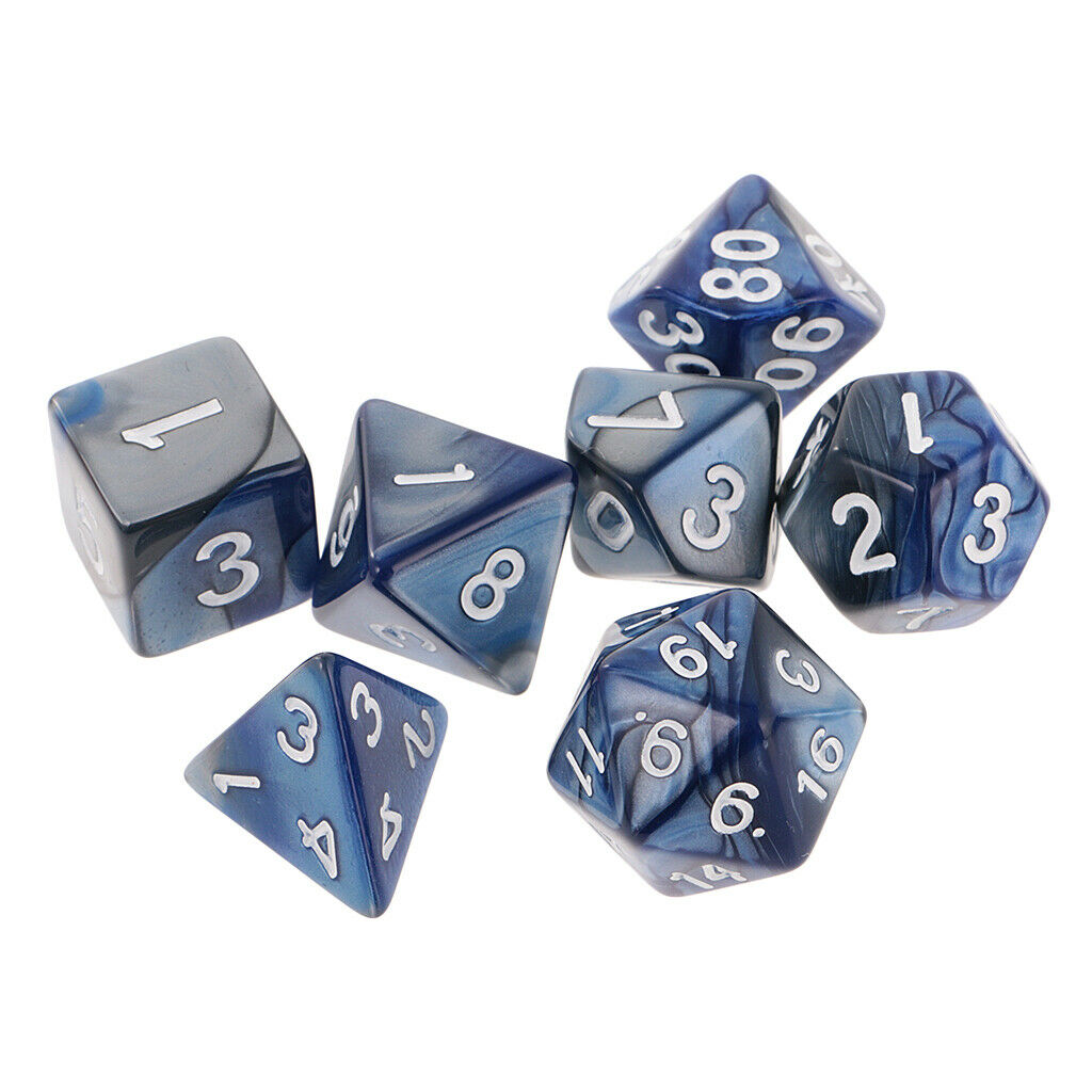 Complete 14 Packs Acrylic Polyhedral Dice for Dungeons Dragons DND MTG RPG