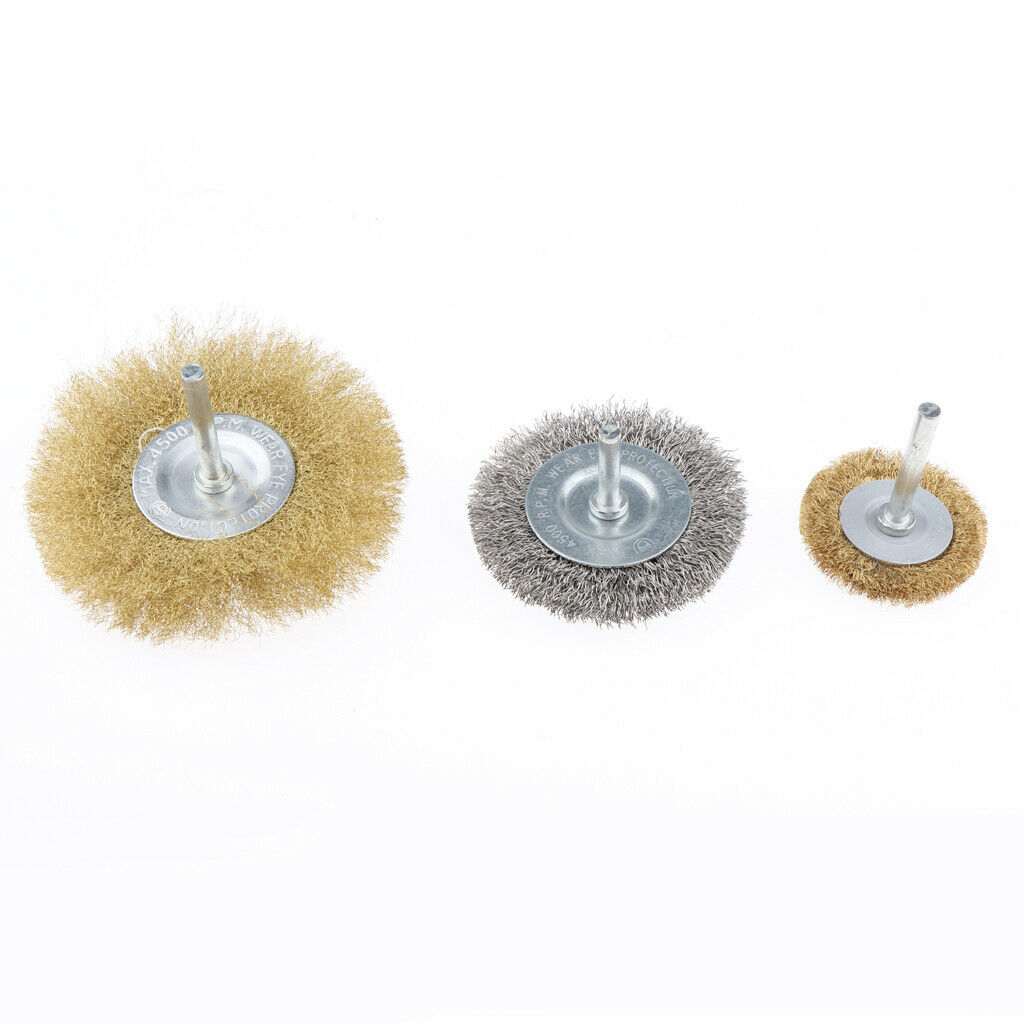 2Pcs Wire Wheel Brush For Metal Derusting Wood Grinding Polishing Excellent for