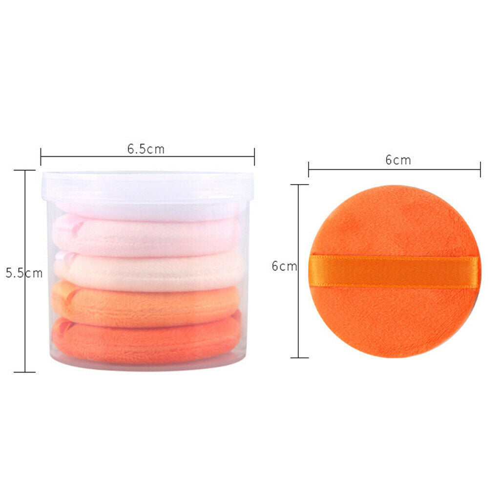 Pack Of 5 Satin Mineral Powder Foundation Covers With Pads