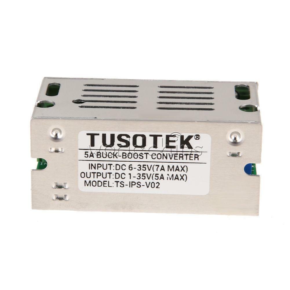 DC-DC 5A Auto Boost Step Up Step Down Converter Module Voltage Aluminum Case