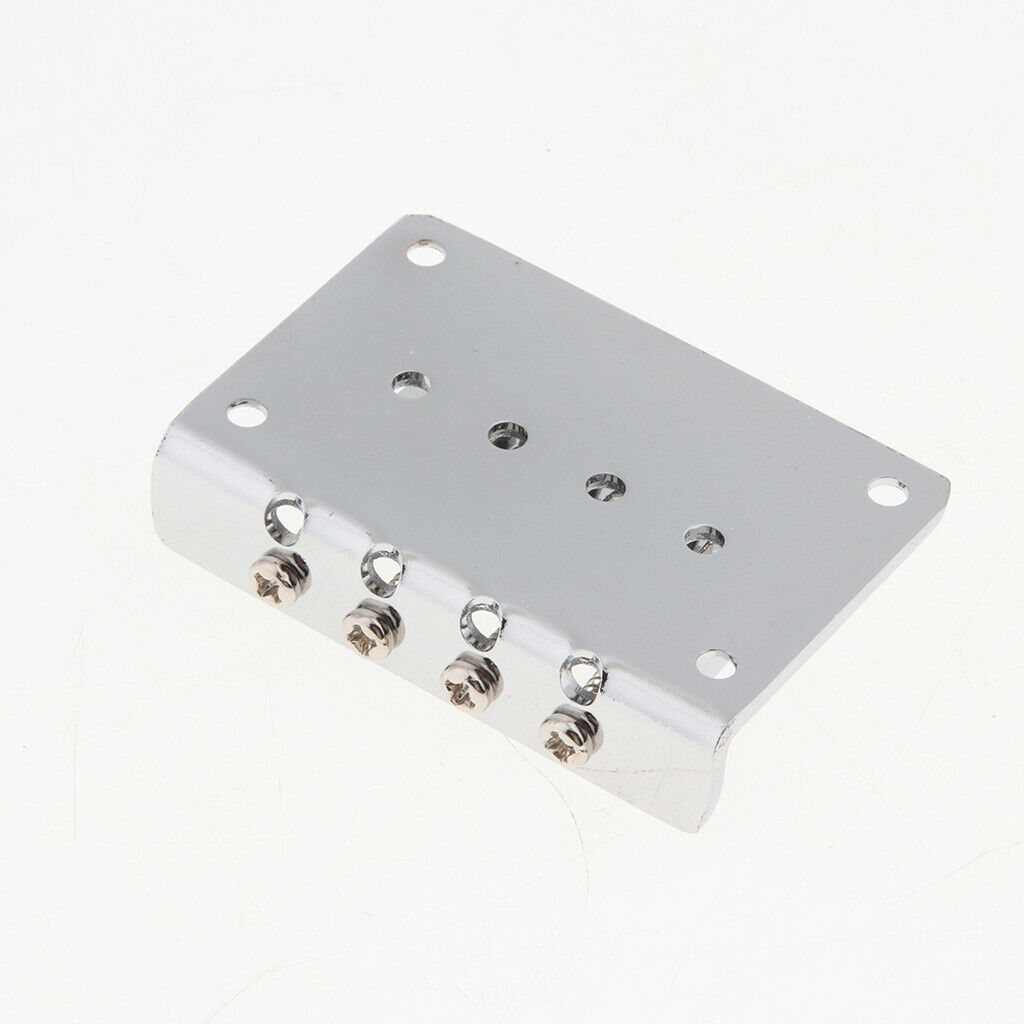 60mm 4 String Electric Guitar Fixed Bridge Tailpiece with Screws Wrench