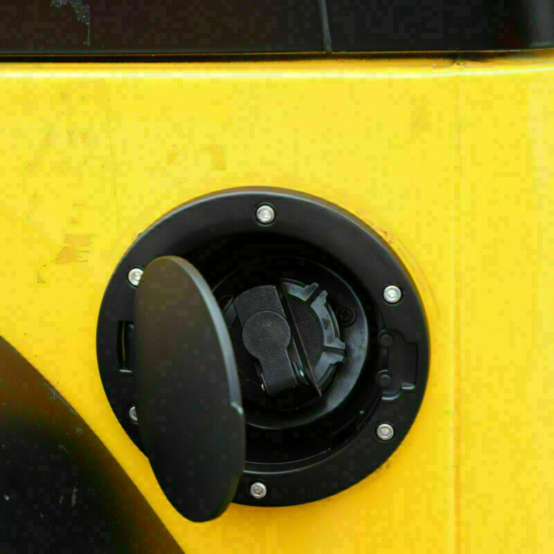 Black Locking Door Fuel Gas Tank Cap Cover For 2007-2018 Wrangler TJ CN