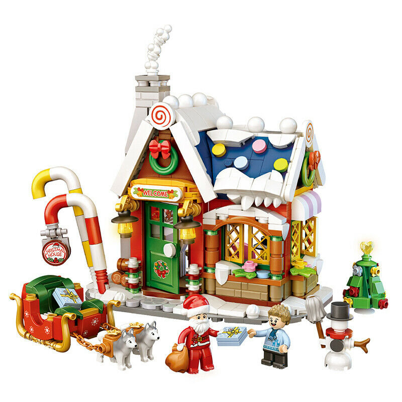 DIY Building Bricks Cute Christmas Set Toys Santa Claus Kids GiftsBDAU
