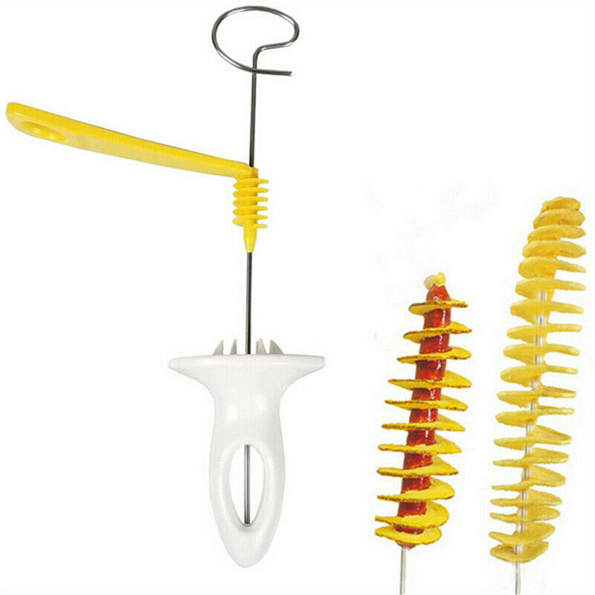 Portable Manual Potato Twister Tornado Slicer Spiral Cutter Kitchen Cook Tools