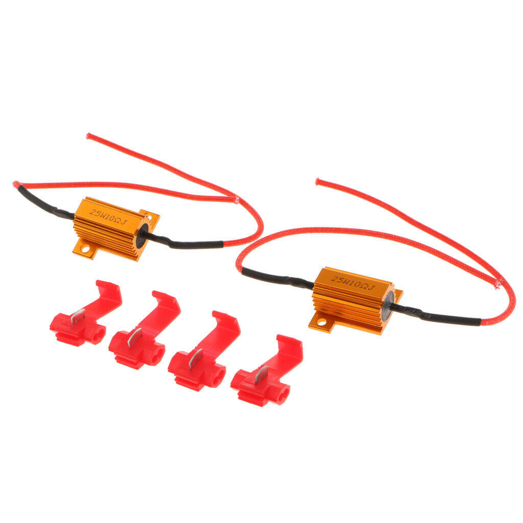 2Pcs12V 25W 10 Ohm LED Load Resistors Flashing Flashing Fix Flash