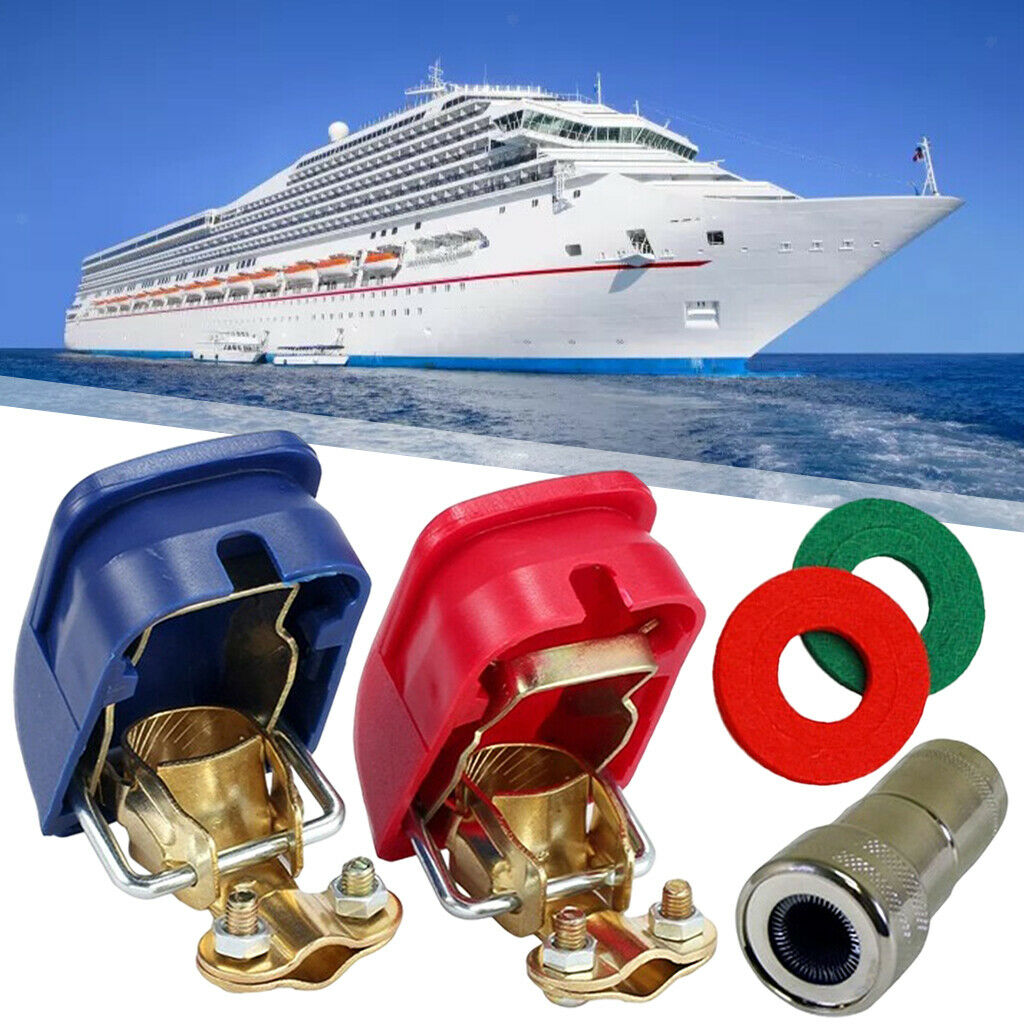 Battery Clamps 12V Minus Plus For Cars Caravan Marine Set B
