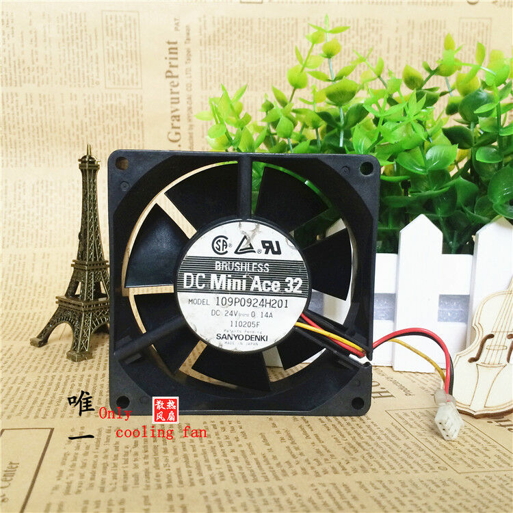 For SANYO DENKI 109P0924H201 fan 92*92*32mm 24V 0.14A 3Pin