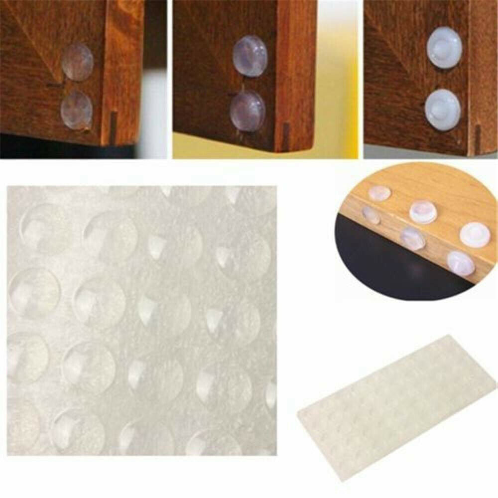 100X Self-Adhesive Rubber Feet Semicircle Bumper Door Buffer Clear Silicone Pad