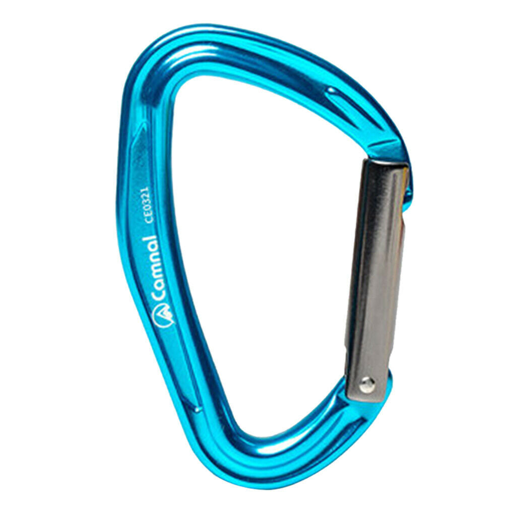 24KN Heavy Duty Caribeaners Rock Climbing Carabiner Clip Keyring Blue