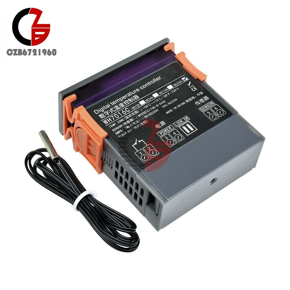 Automatic Digit WH7016C Temperature Controller Thermostat AC 220V Control Switch