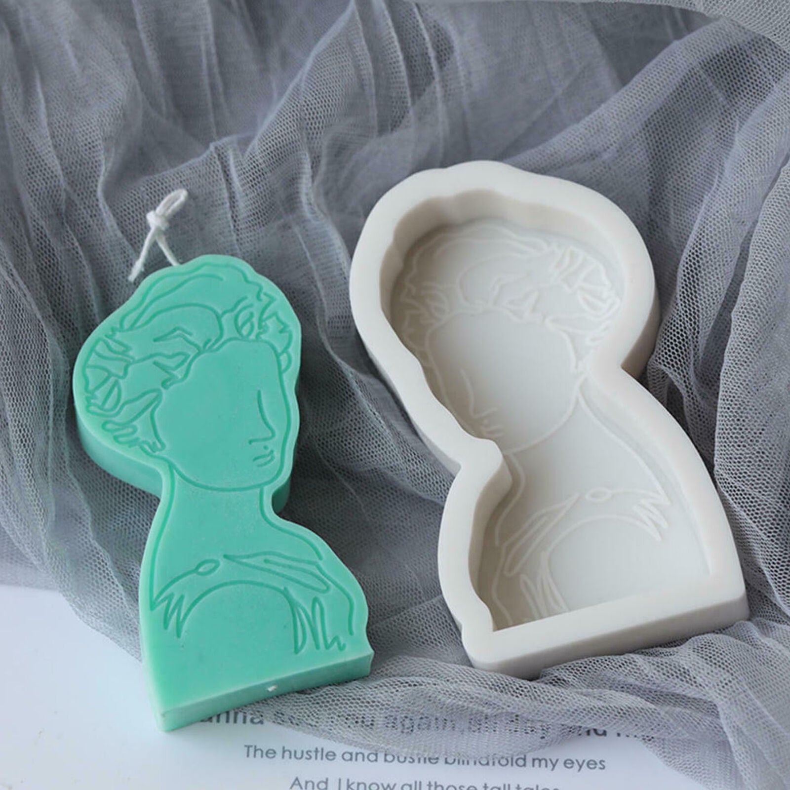 Simple Body Candle Making Mold Women Perfume Wax Soap Mould Craft Silicone