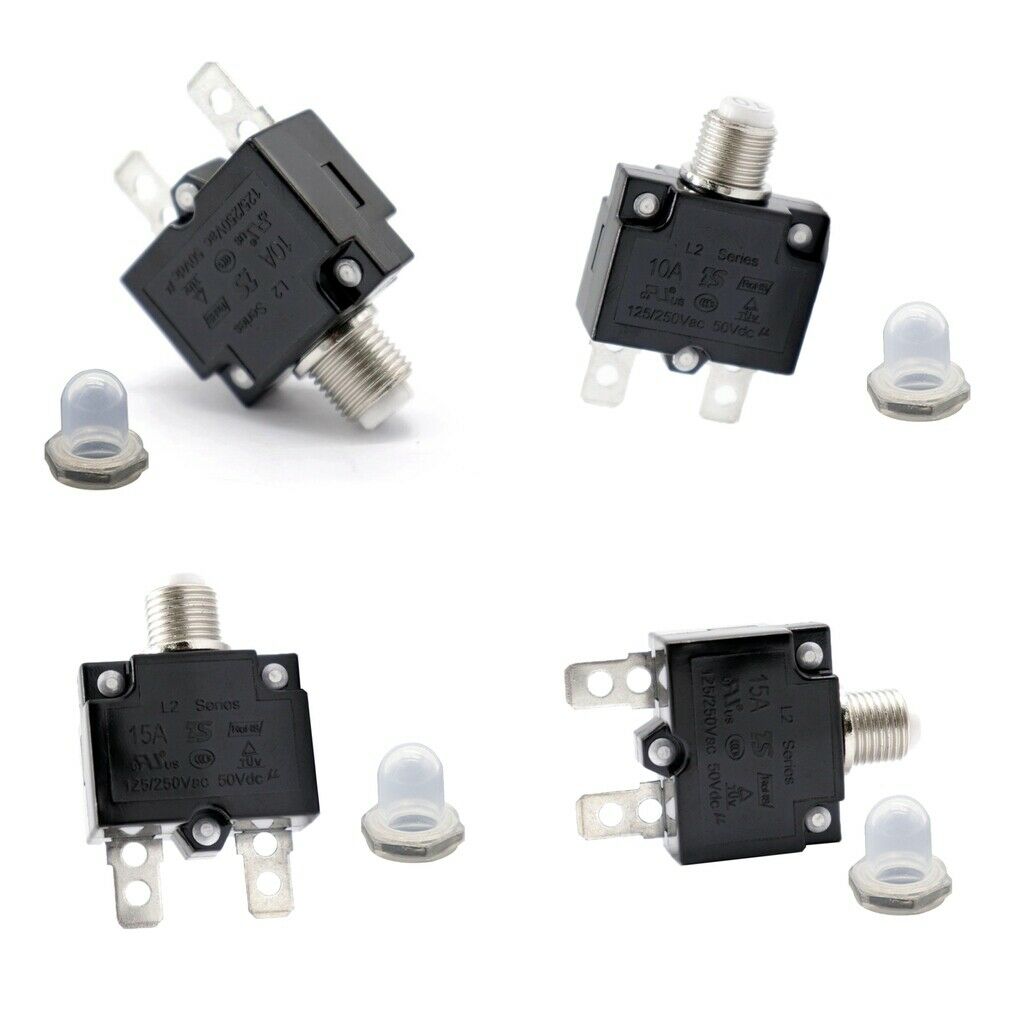 4Pcs 10A+15A 125/250V AC Circuit Breaker Overload Protector Switch Fuse