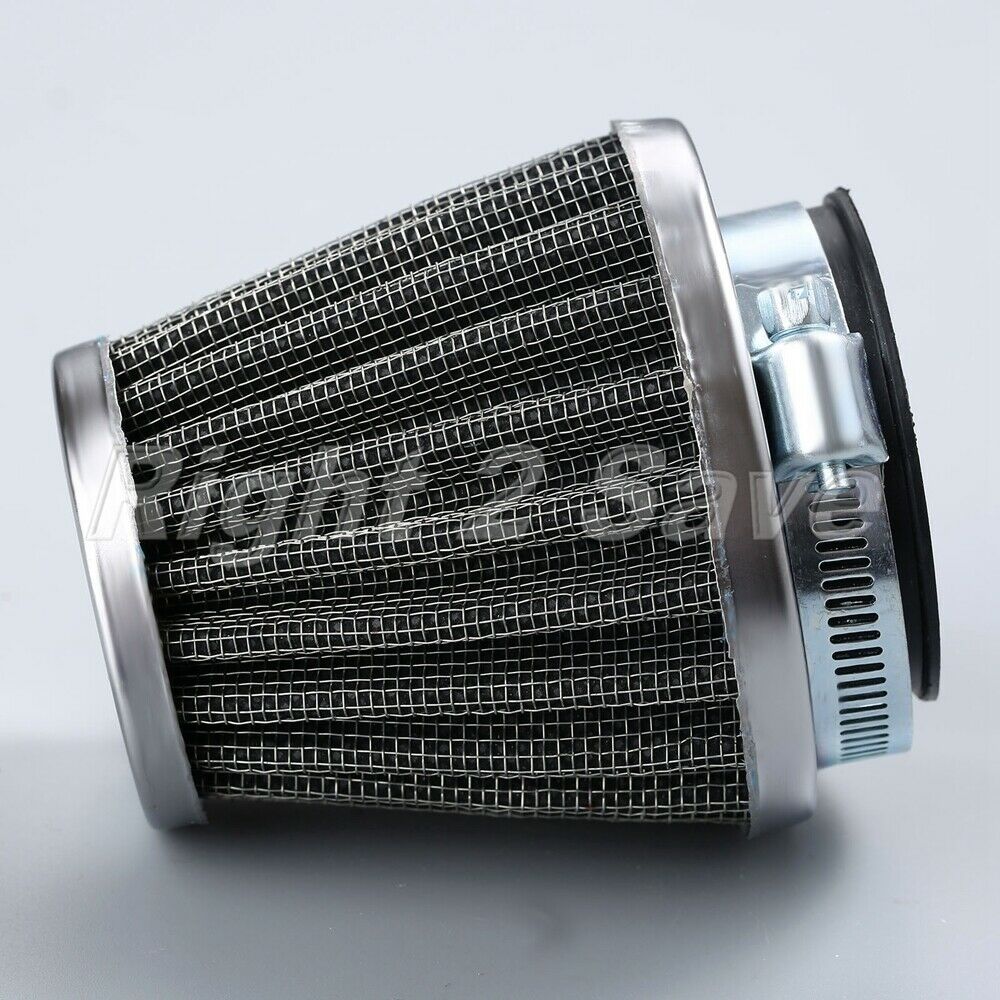 Motorcycle Air Intake Cleaner Filter 42mm Oval Refit Clamp-on Cleaner Filter