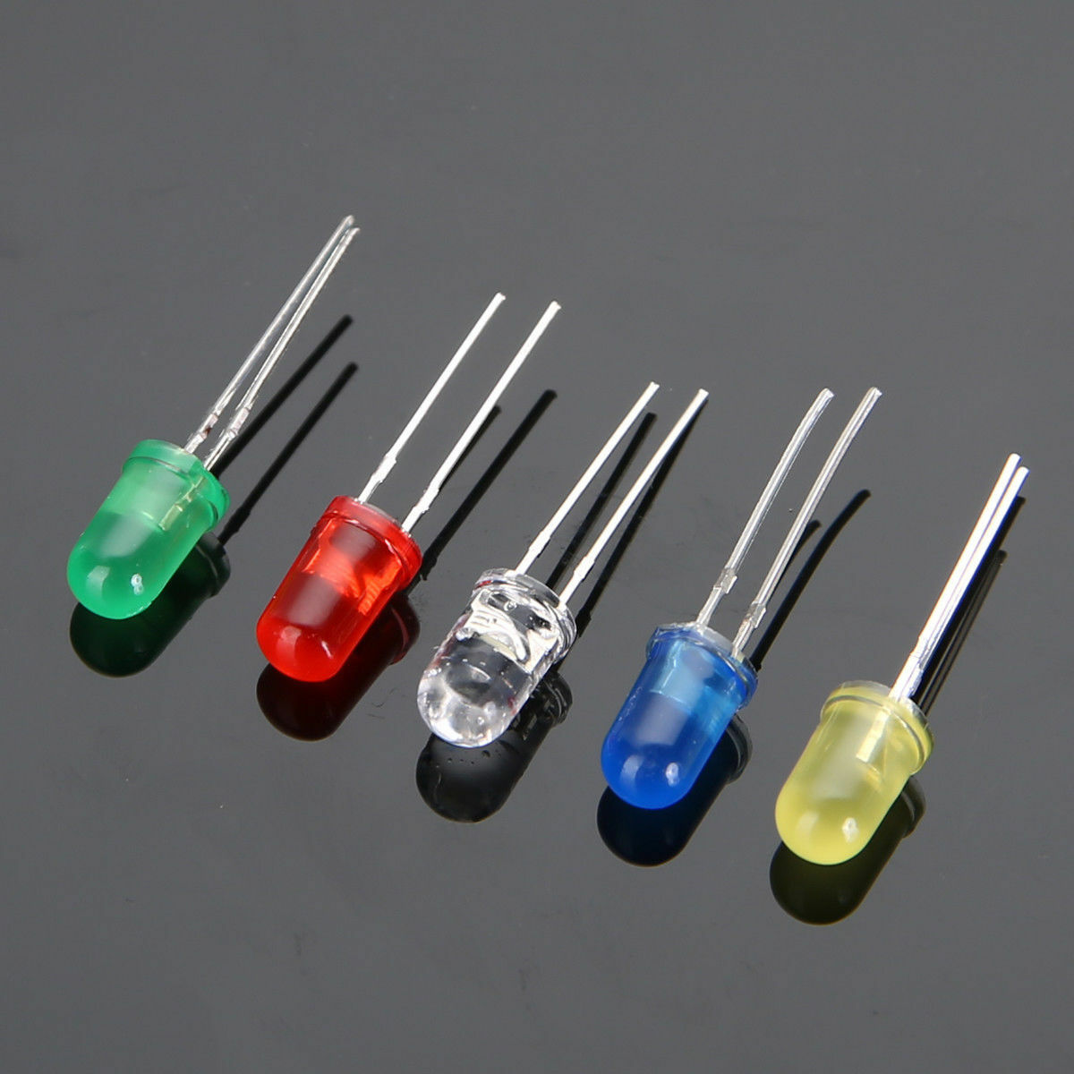 500pcs 5mm LED Light Emitting Diod White Red Blue Green Yellow Assorted DIY Set