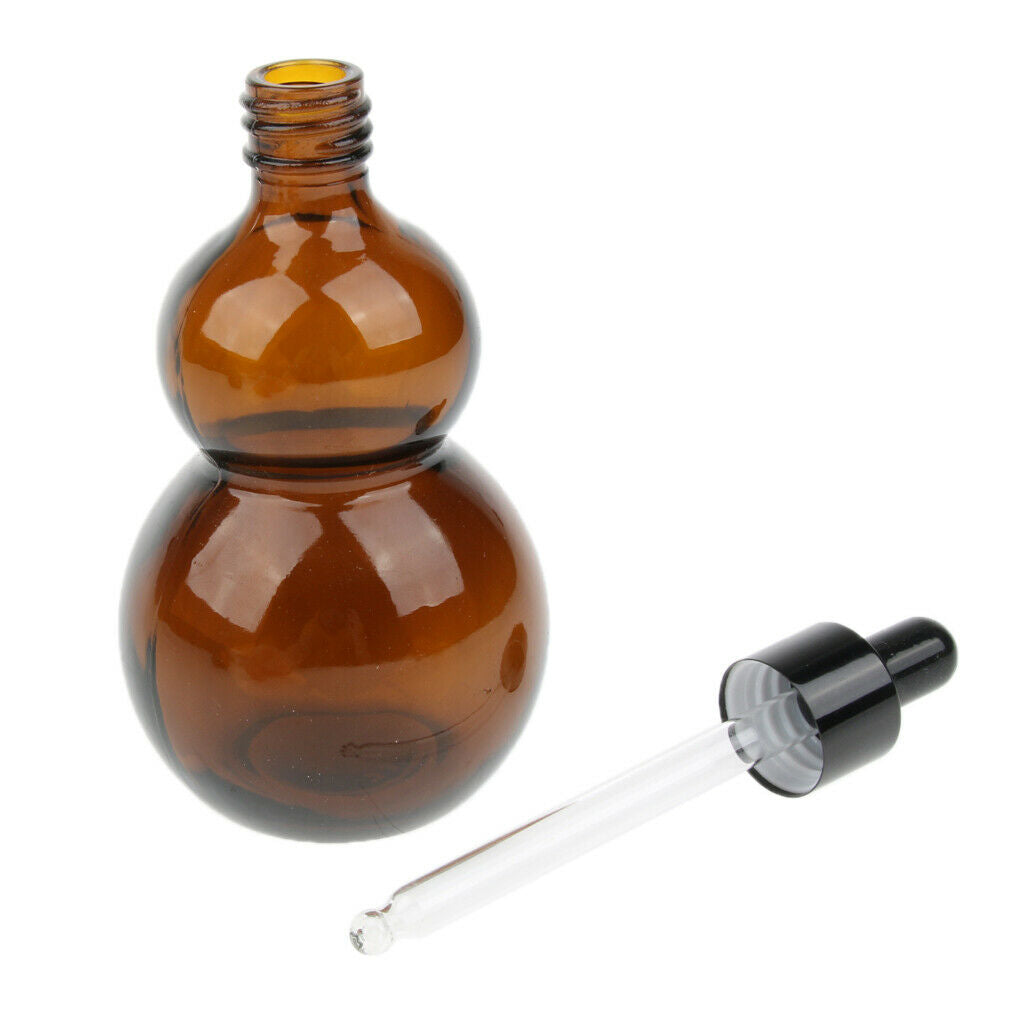 4 Piece Empty Glass Essential Oil Liquid Aromatherapy Dropper Bottles 50ml