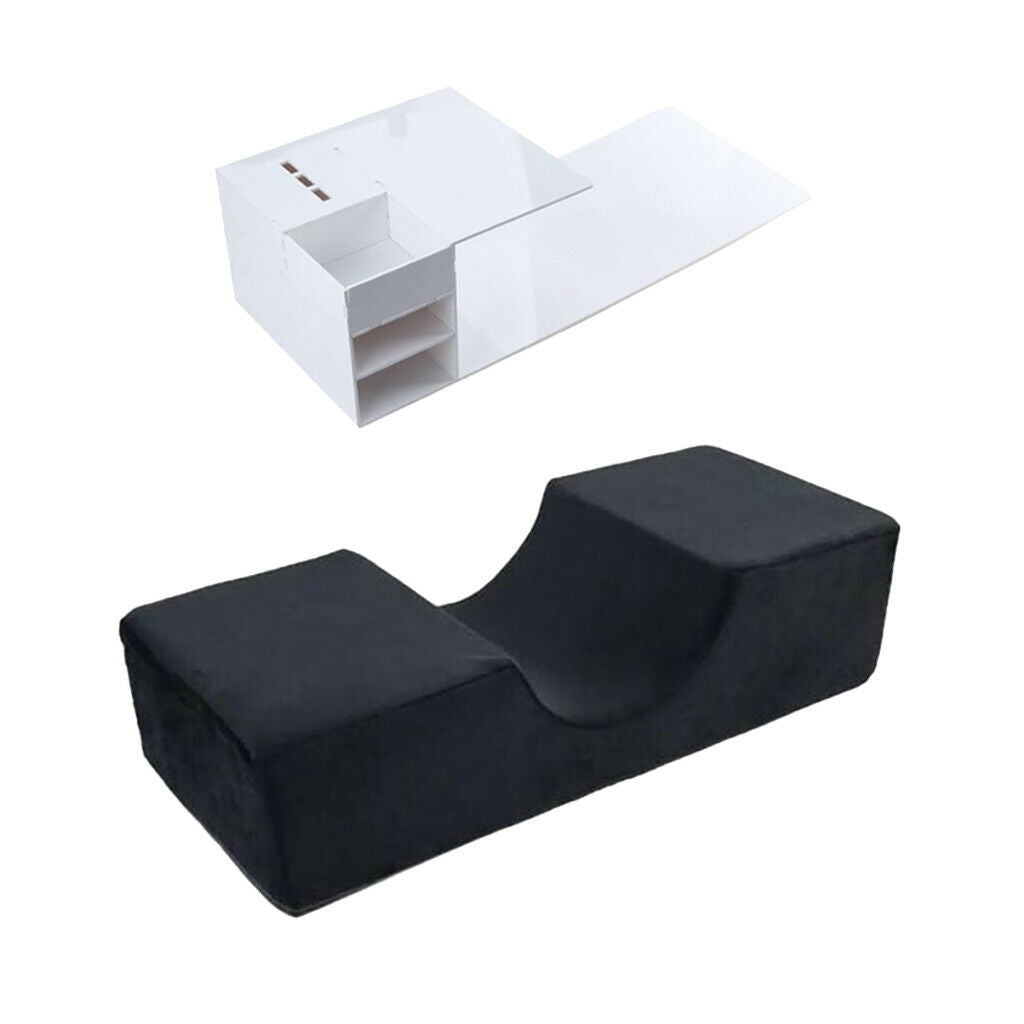 Professioanl Eyelash Extension Pillow Pad Makeup Tools w/ Acrylic Shelf