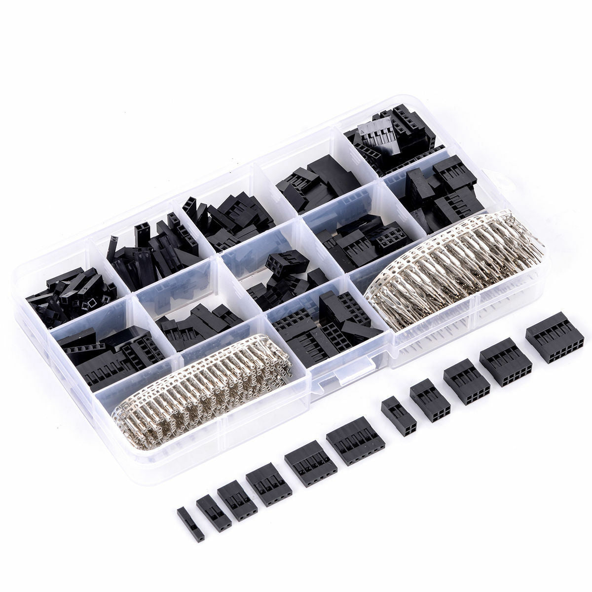 620pcs Dupont Wire Pin Header Connector Housing Kit + M/F Crimp Pins