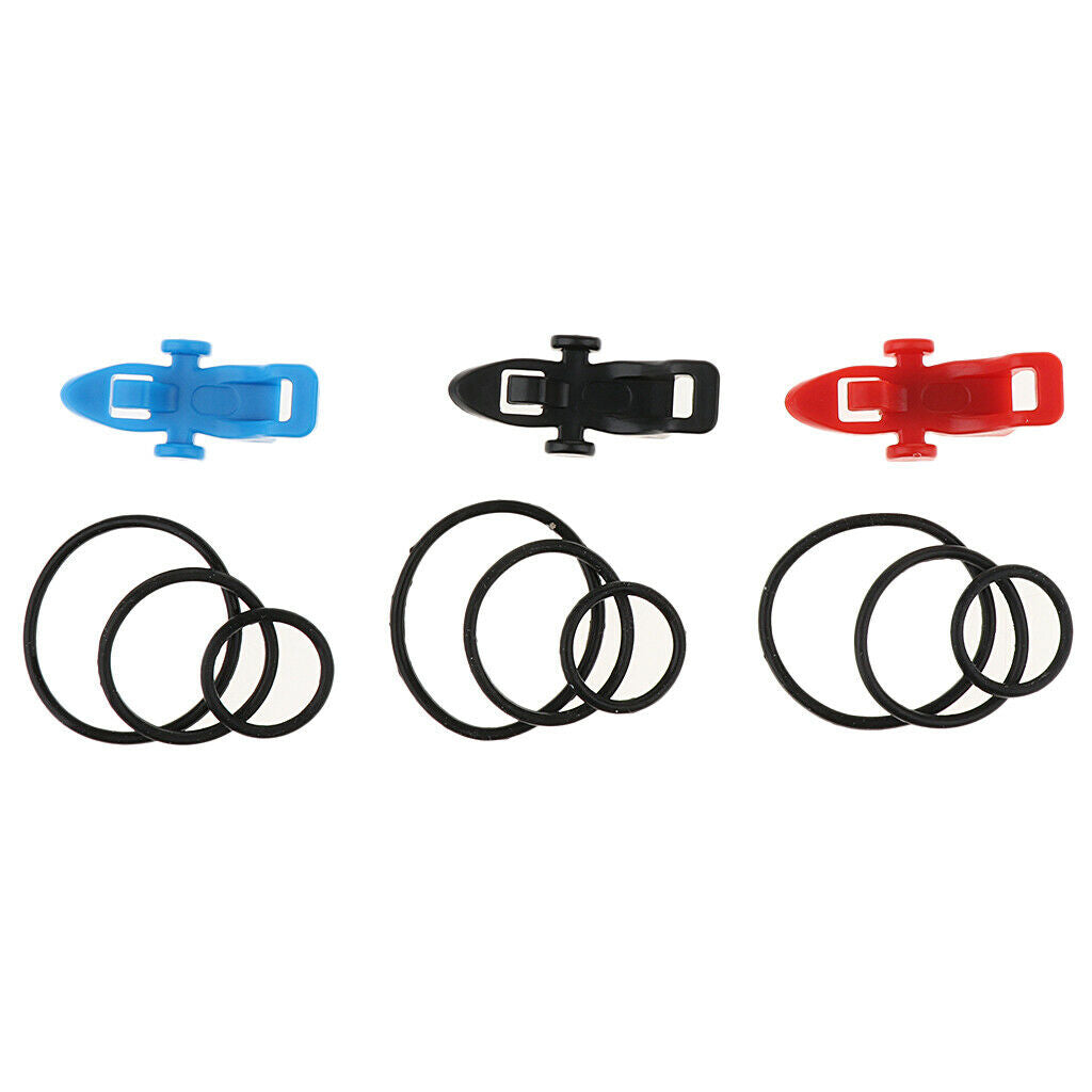 3x FISHING ROD POLE HOOK KEEPER HOLDER WITH RUBBER RINGS ADJUSTABLE