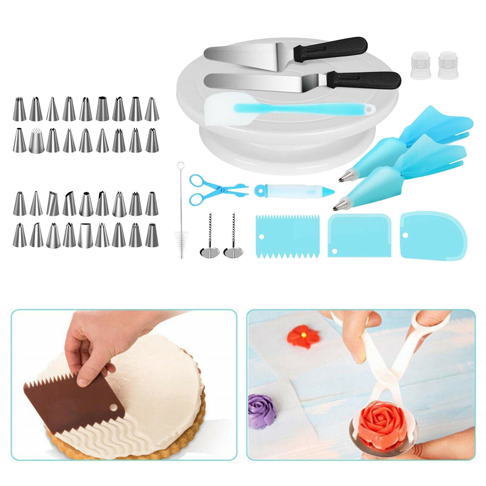 52pcs Cake Decorating Kit Set Kitchen Cake Decoration Equip Pastry Bag