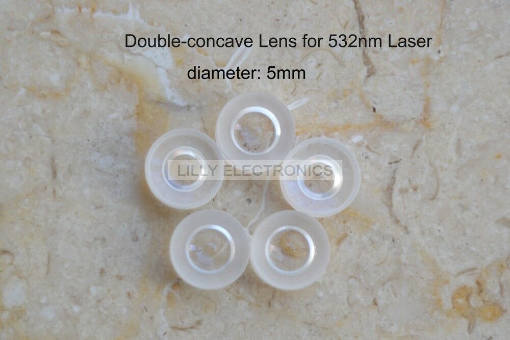 5 x Double Concave Glass Lens Φ5mm 532nm Beam Expander
