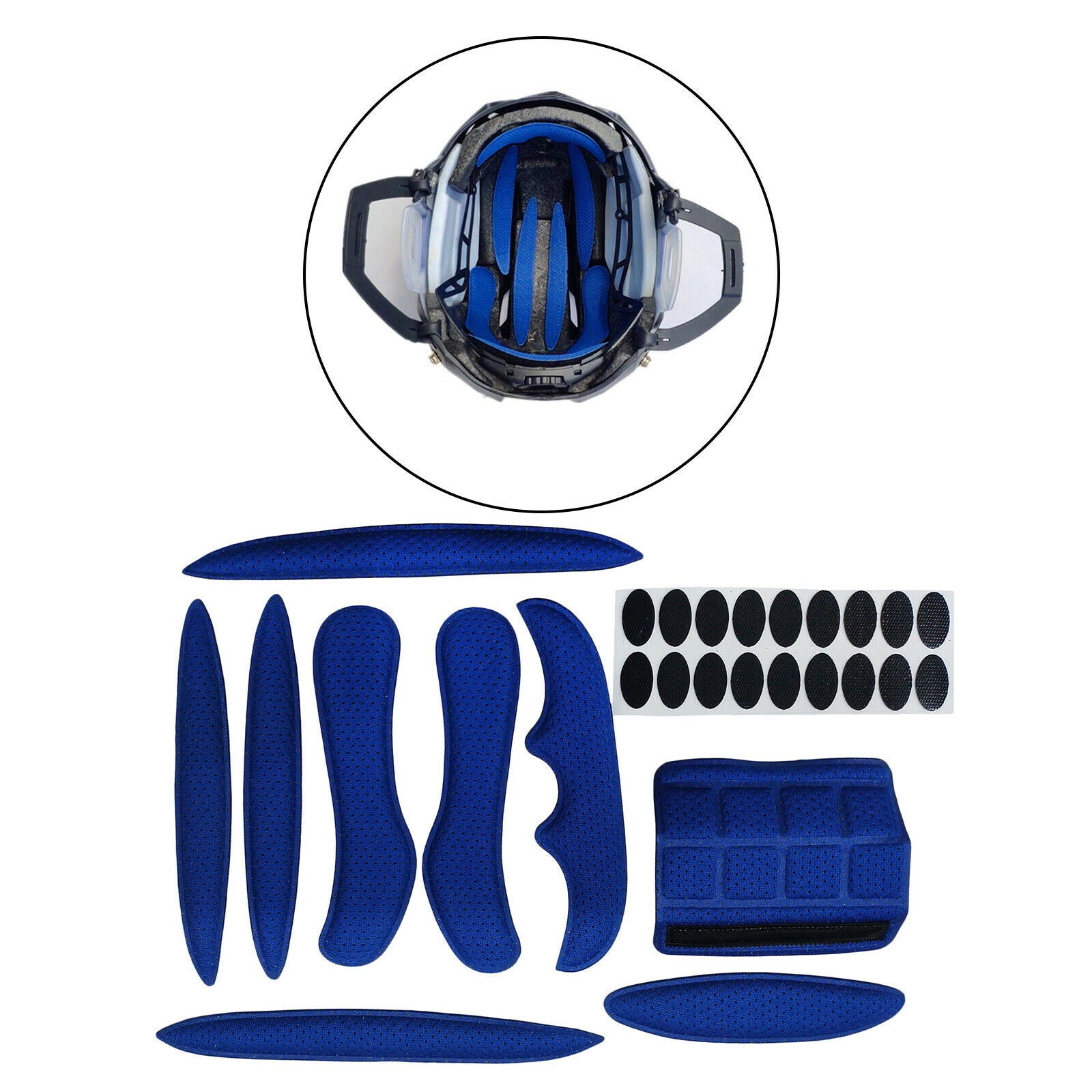 2X 27pcs/Set Bike Helmet Padding Kits Bicycle Helmet Liner Chin Strap Foam Pads
