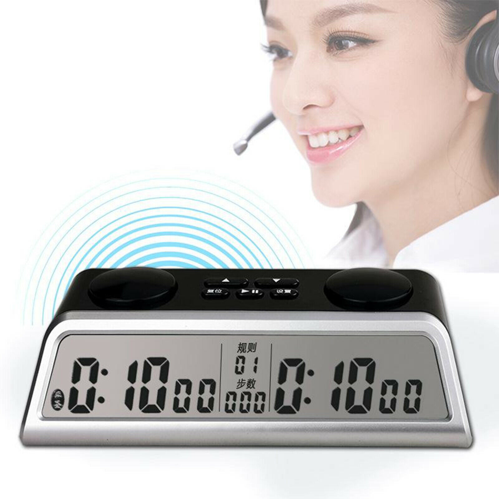 Digital Board Game Competition Counting Alarm Timer Watch Chess Clock