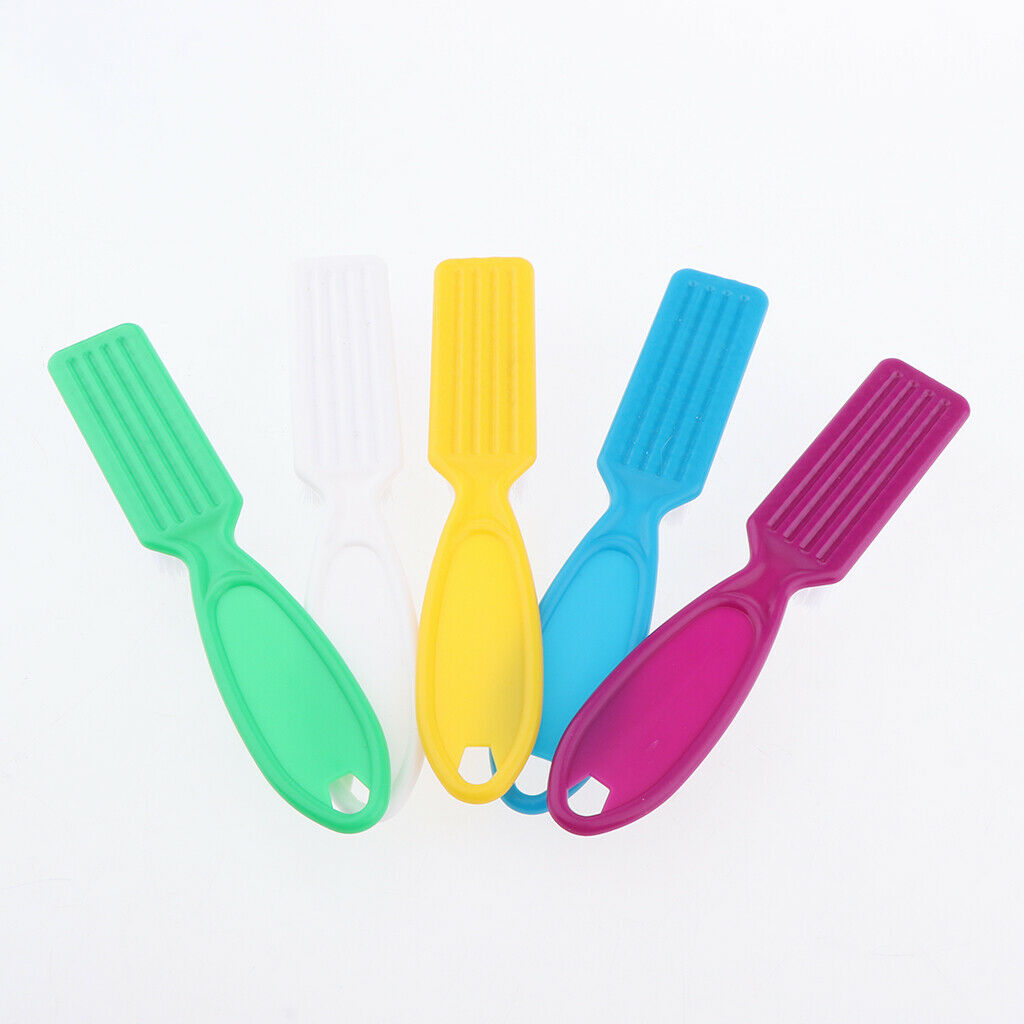 5Pcs Long Handle Nail Dust Dirty Cleaning Scrubbing Brush Manicure Tools