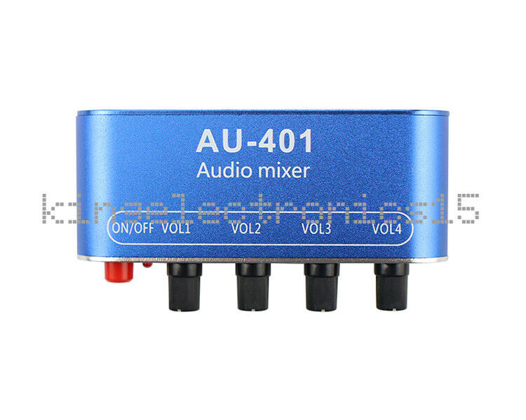 4 Input 1 output Stereo Mixer Individually Controls Board Amplifier Headphones