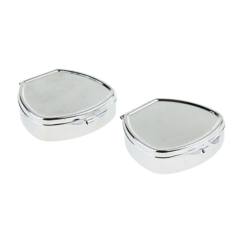 2 PCS Mini Travel Metal Pill Box Medicine Organizer Container Storage Box 03