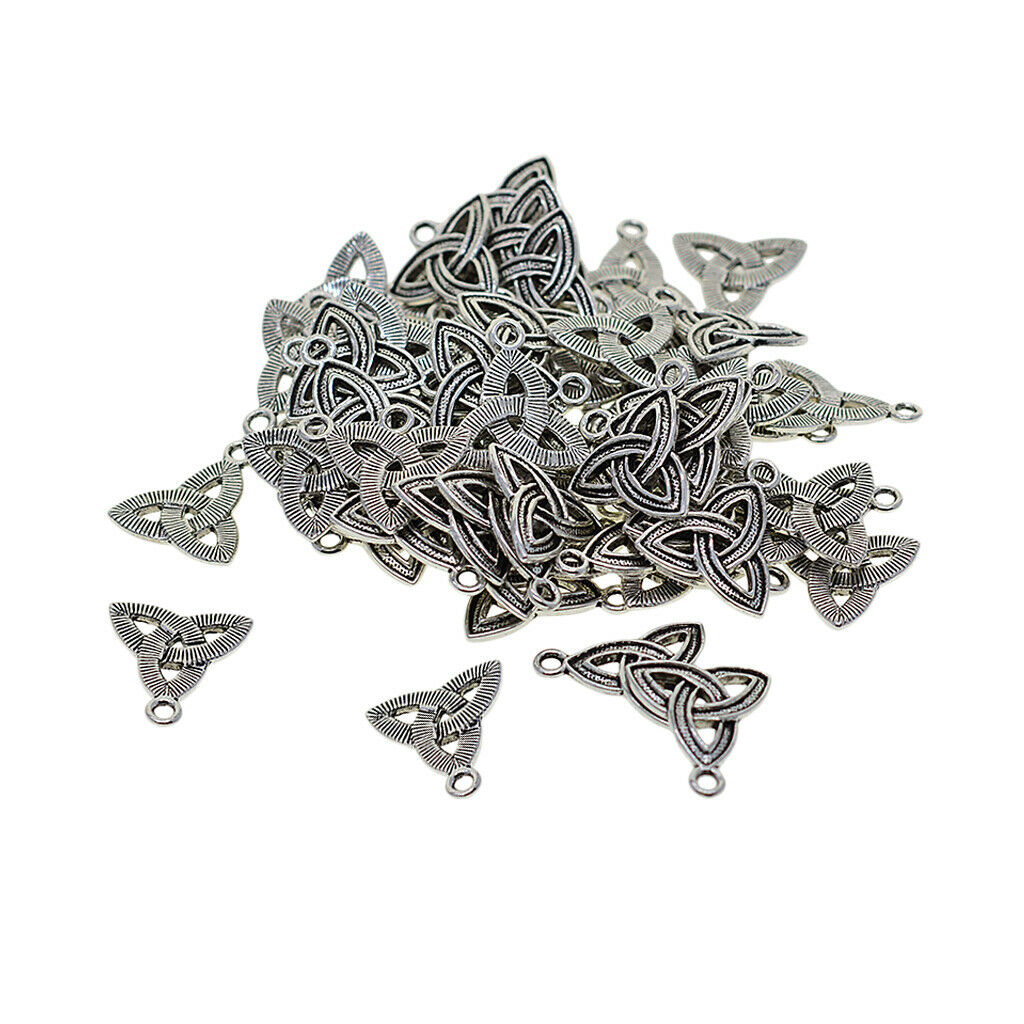 50 Pcs Triangle Celtic Knot Pendant Base DIY Jewelry Findings Accessories