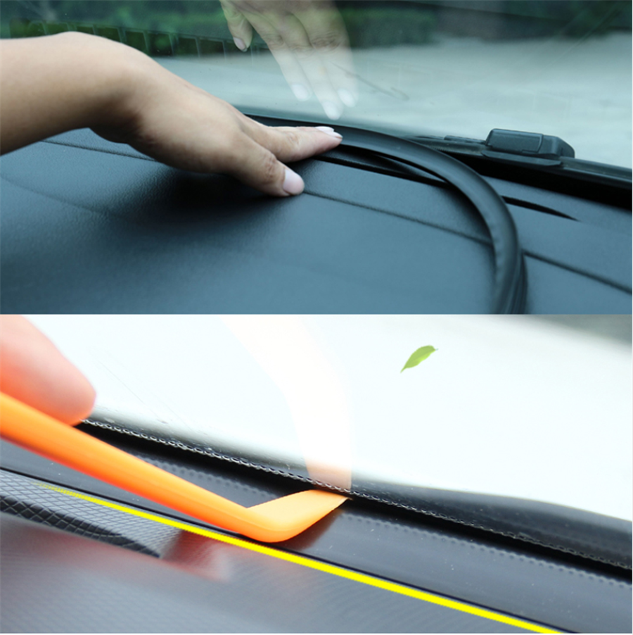 Universal 1.6M U Type Car Rubber Sound Seal Strip Dashboard Edges Sealing Strips