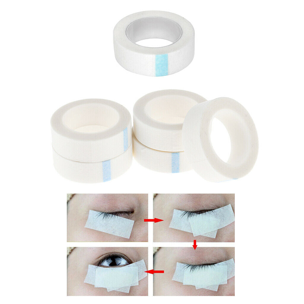 6 Pack Non-woven Fabric Eyelash Tape Pads for Lashes Perming Microblading